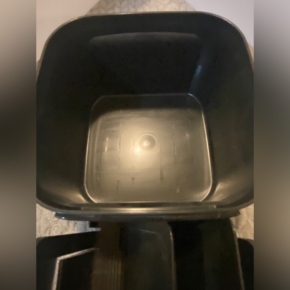 4Tupperware Modular Mates Square #2 1620-1 Recipe Photo Holder Insert Black Gray - Picture 3 of 10